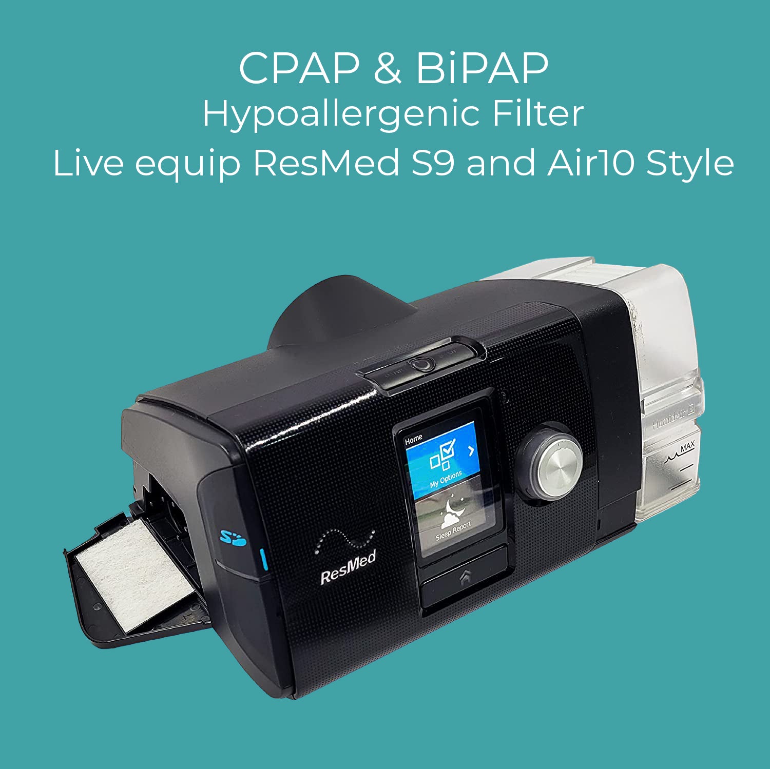 CPAP & BiPAP Hypoallergenic Filter for Resmed S9 and Air 10 Style CPAP/BiPAP Machine