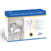 4-In-1 Bath Chair With Back & Armrests